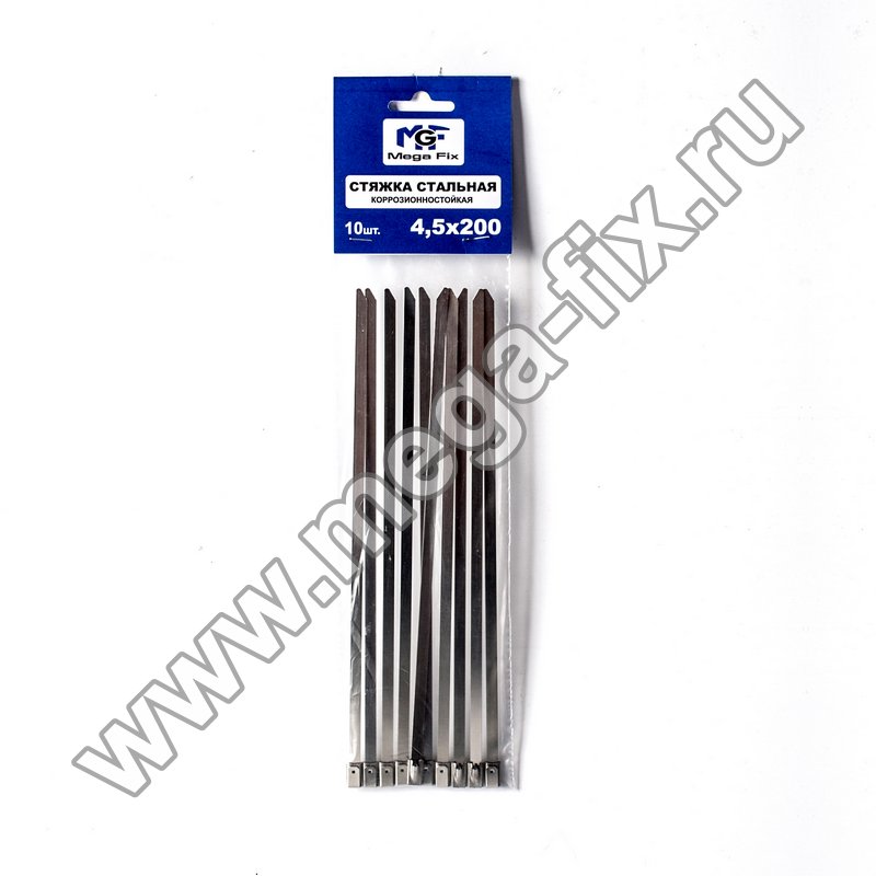 Хомут-стяжка металлическая коррозионностойкая 7,9х200 (100 шт./уп.)